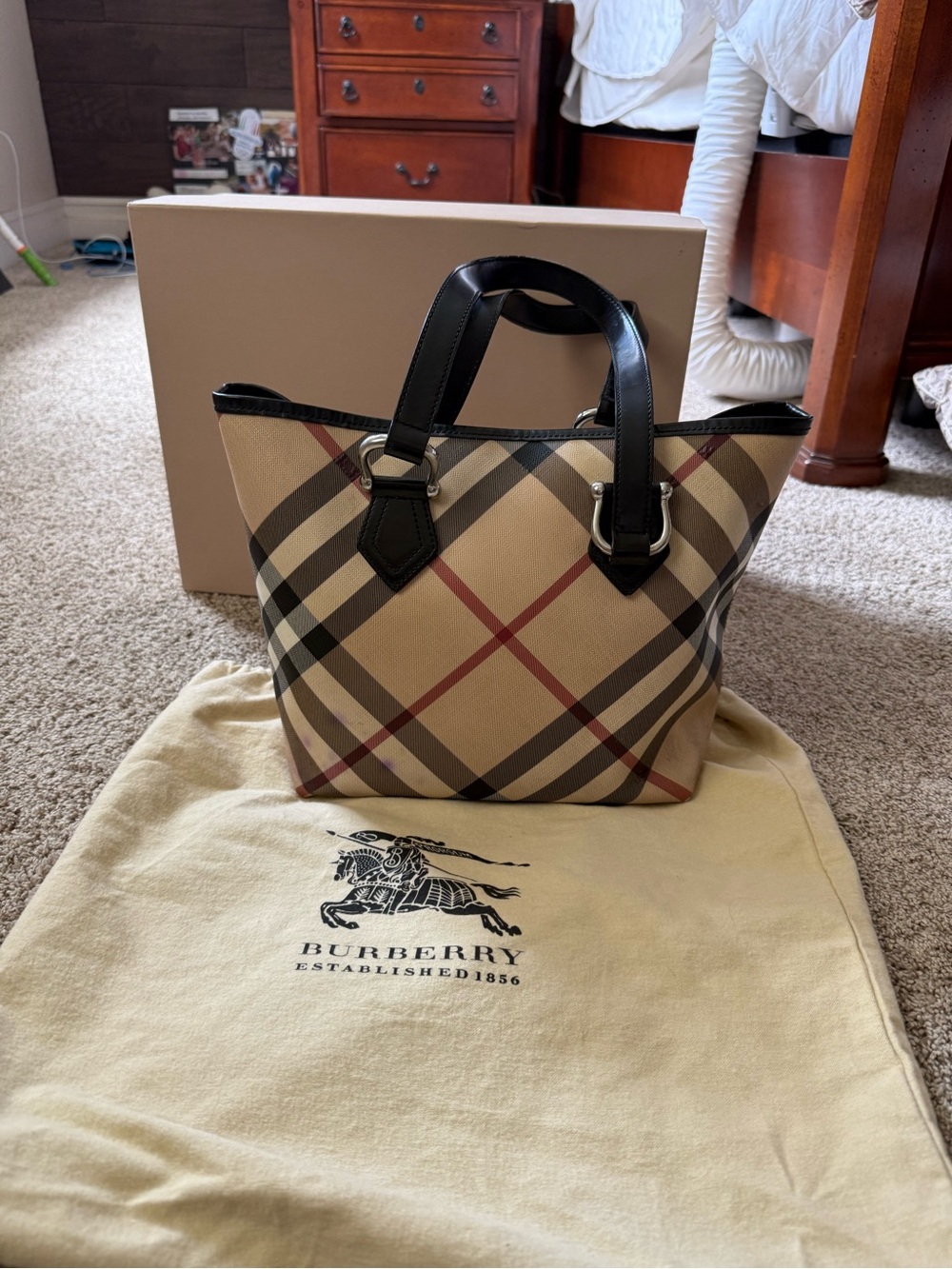 Burberry Nova Check Tote Bag